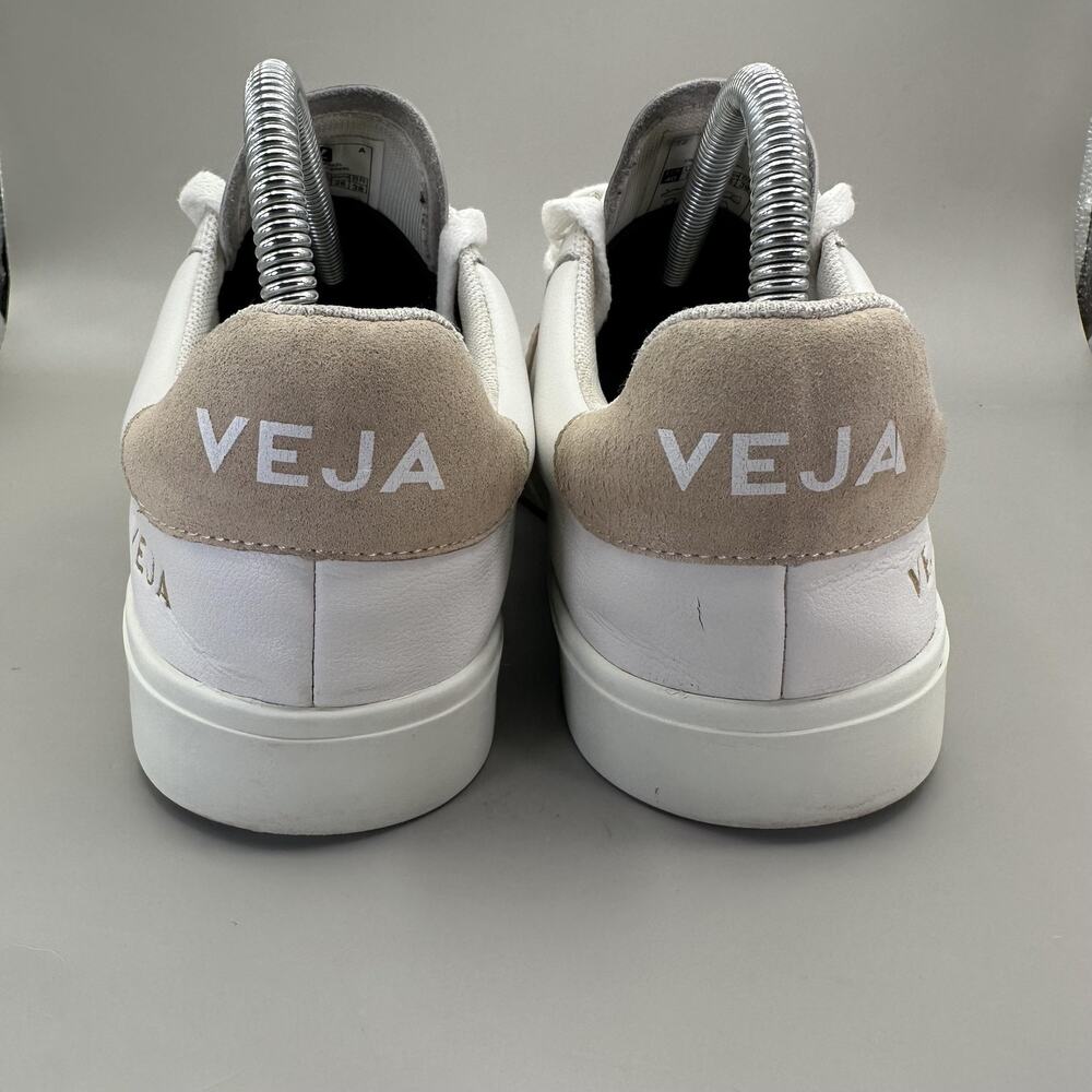 Veja White Sneakers with Beige Accents - Picture 6 of 9